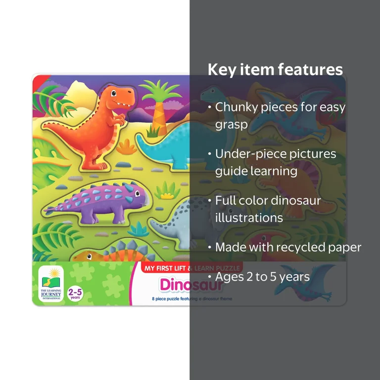 The Learning Journey My First Lift & Learn Puzzle - Dinosaur: 8