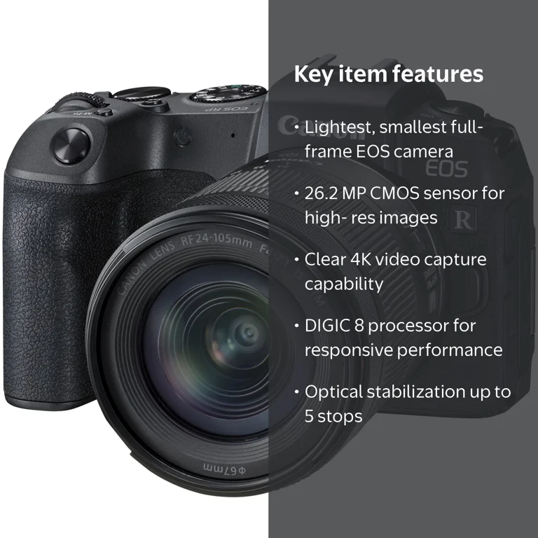 Canon EOS RP RF24-105mm F4-7.1 IS STM Mirrorless Camera Lens Kit