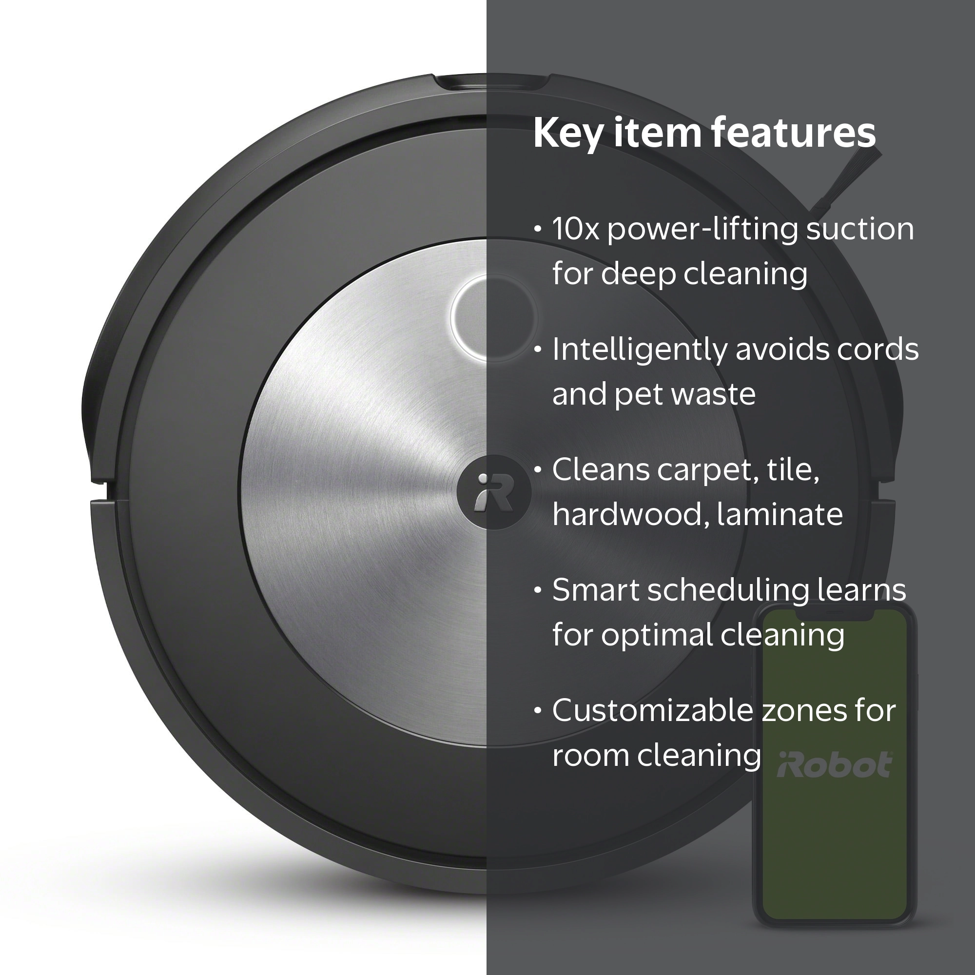 iRobot Roomba¬Æ j7 (7150) Wi-Fi¬Æ Connected Robot Vacuum - Walmart.com