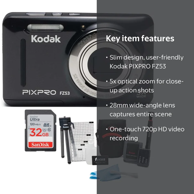 Kodak PIXPRO Easy to Use, Compact Point and Shoot FZ53 Digital