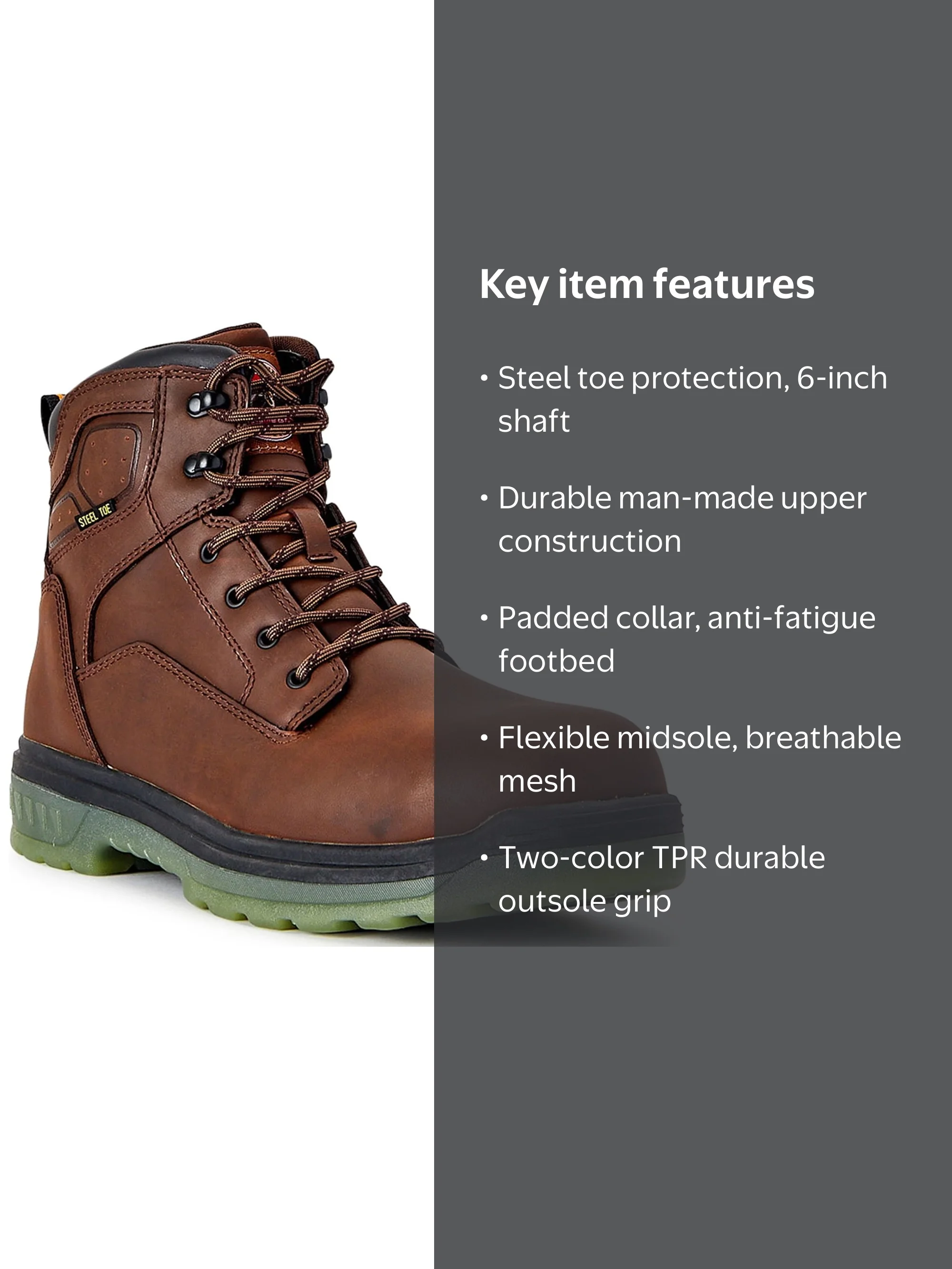 Brahma men's Combustion Steel Toe Work Boots - ASTM F2413-18