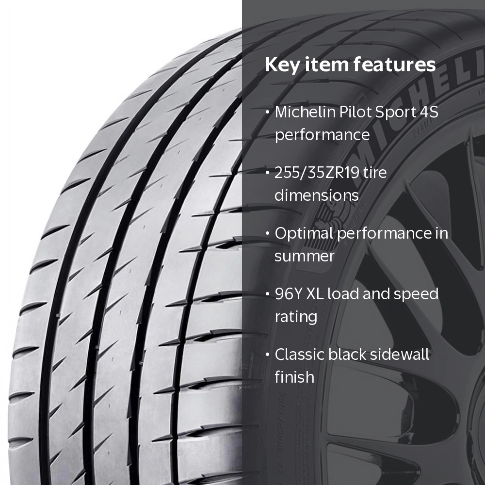 Michelin Pilot Sport 4S 255/35ZR19 (96Y) XL Tire - Walmart.com
