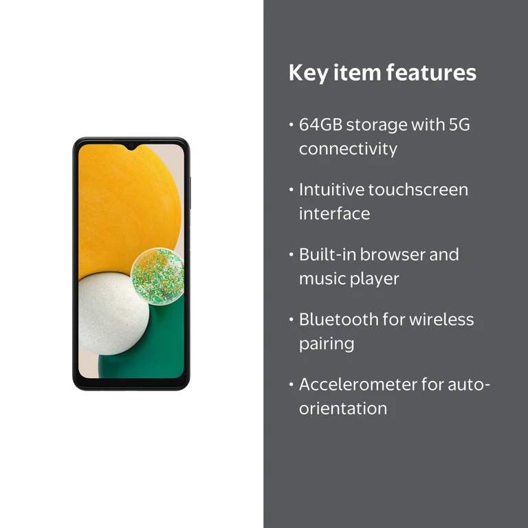 Samsung Galaxy A13 5G, 64GB, TMO, Bluetooth Enabled, Internet