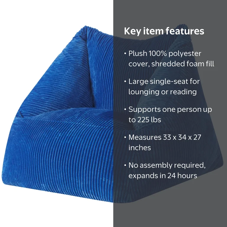 Mainstays by Becky G. & Alejandra Ribbed Plush Compressed Foam