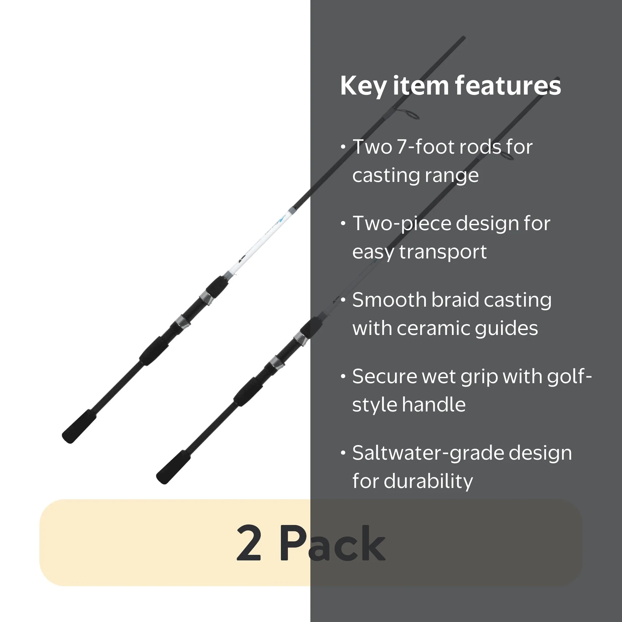 Ozark Trail Gritstick 7 Medium Grit Stick Inshore Rod - Walmart.com