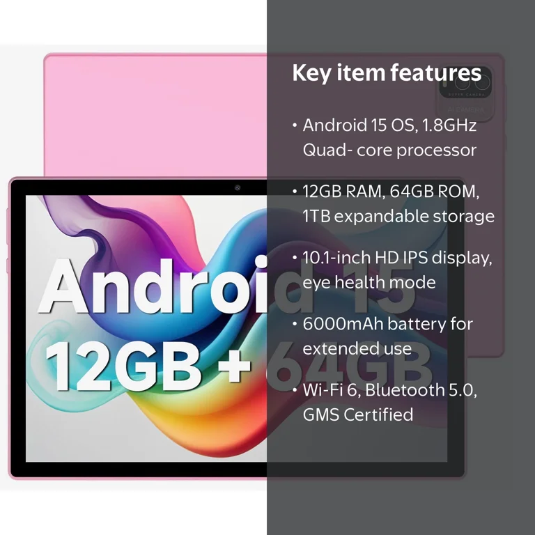 YQSavior 10 inch Android 14 Tablet, 8GB RAM, 64GB ROM, 1TB