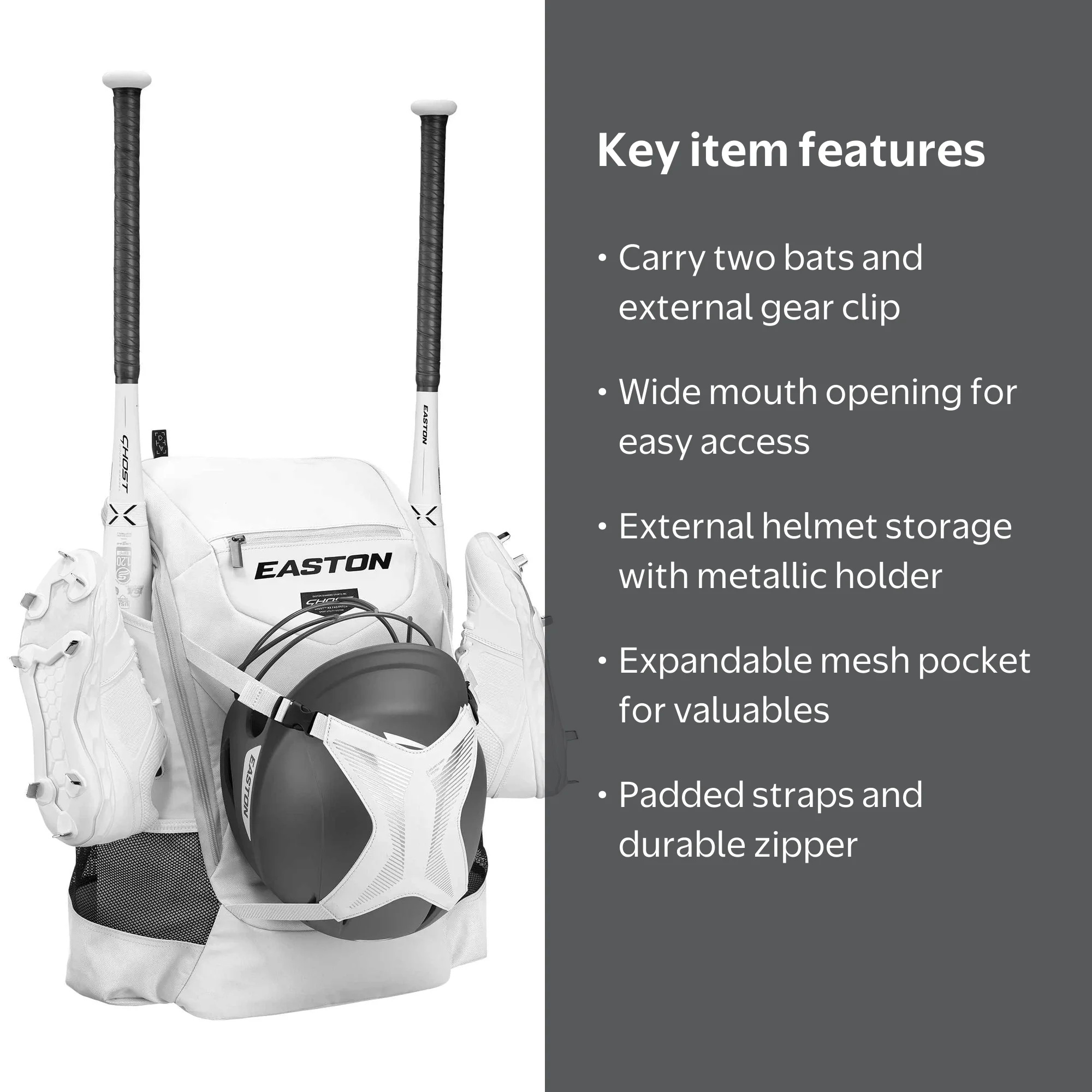 Easton Ghost NX Fastpitch Backpack | White | - Walmart.com