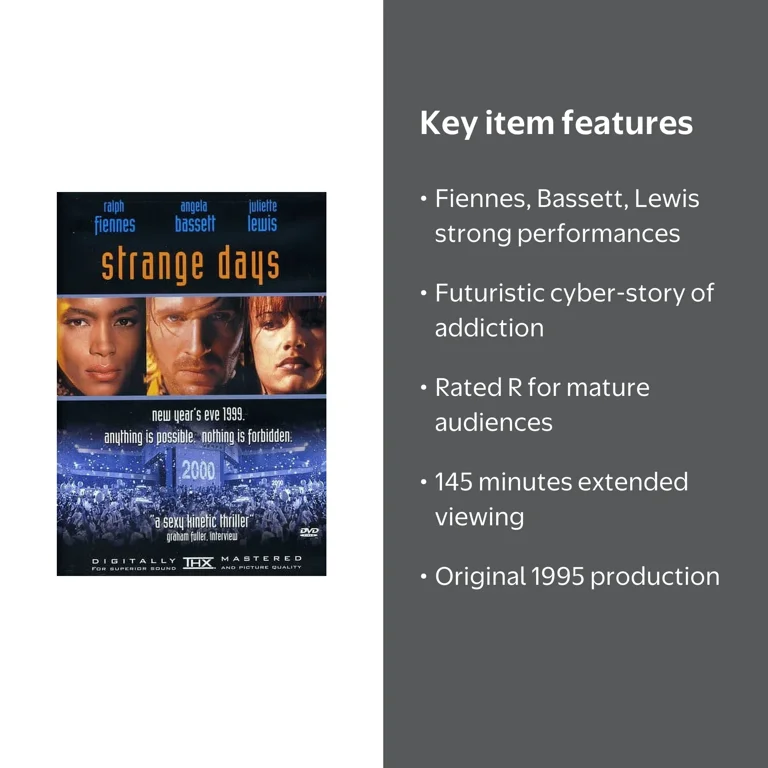Strange Days (DVD) - Futuristic Cyber-Story Movie - Walmart.com
