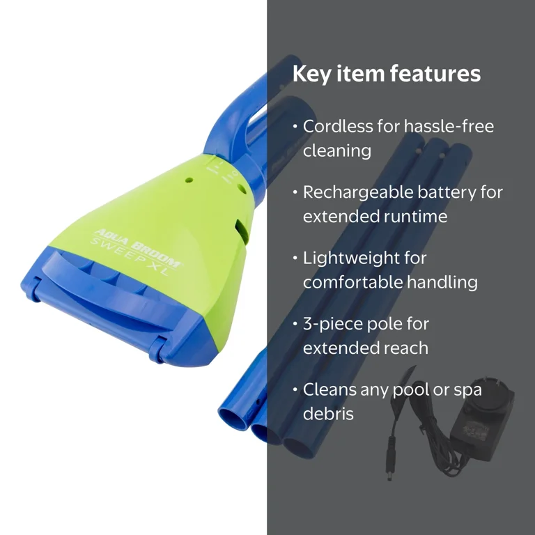 ELEKIBRUSH＋ Water Tech's Cordless, Rechargeable Pool Blaster Aqua Broom Sweep