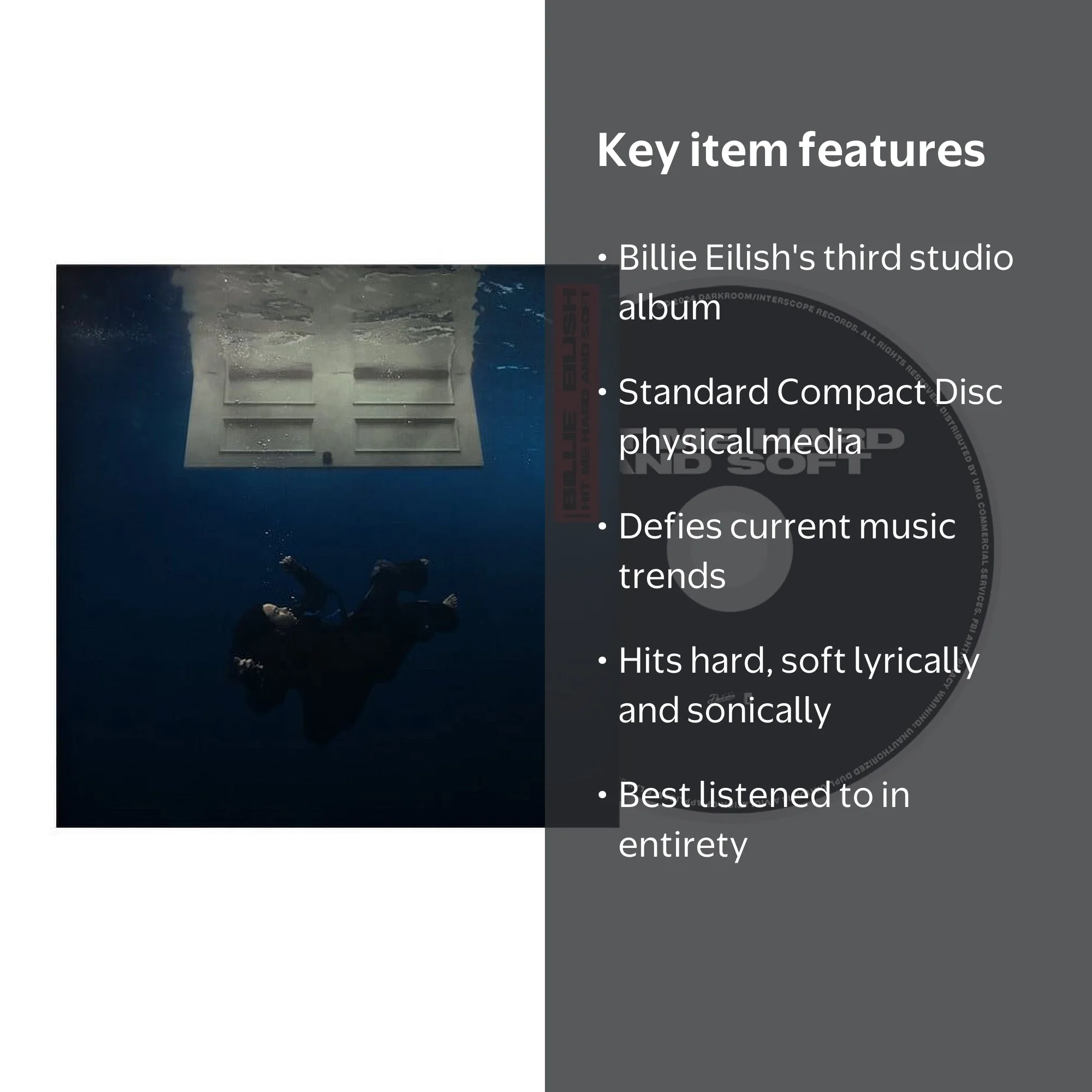 Billie Eilish - Hit Me Hard And Soft - Alternative - CD - Walmart.com