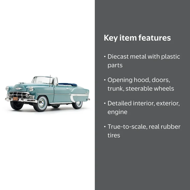 Sunstar 1953 Chevrolet Bel Air Open Convertible Horizon Blue 1/18