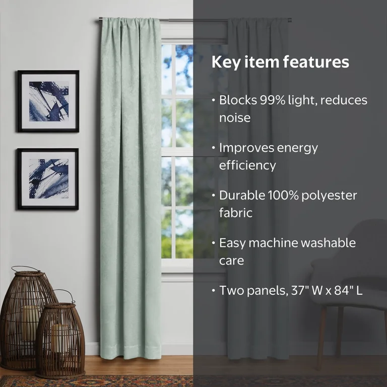 Mainstays Shimmer Blackout Curtain Panels - Walmart.com