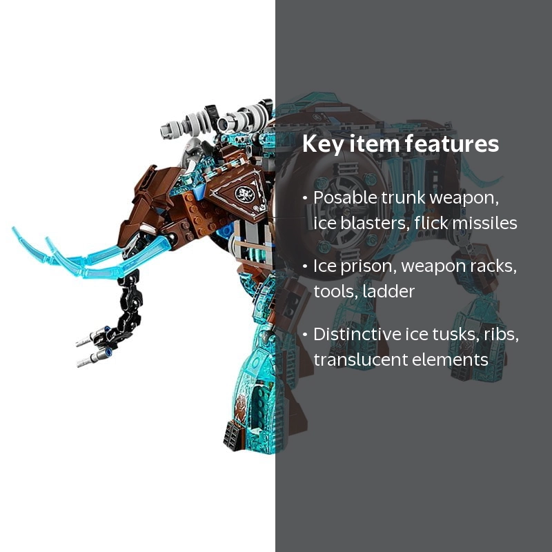 LEGO Chima 70145 Maula's Ice Mammoth Stomper Building Toy
