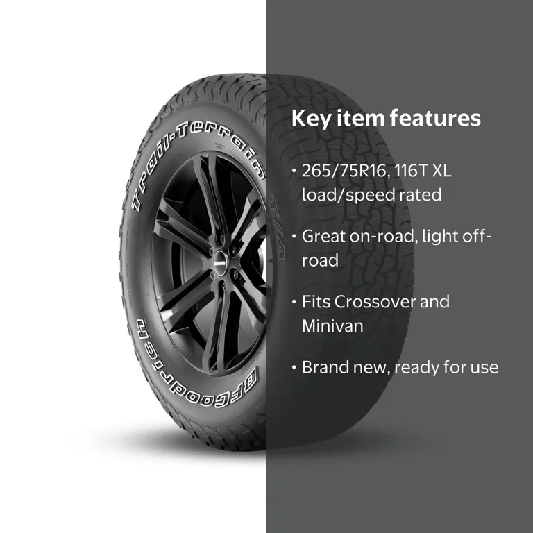 Free Shipping! BF Goodrich Tire Trail Terrain T/A 265/75R16 116T
