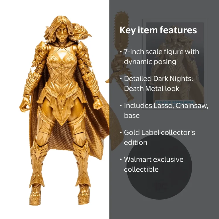 McFarlane Toys DC Multiverse Wonder Woman Action Figure, Gold