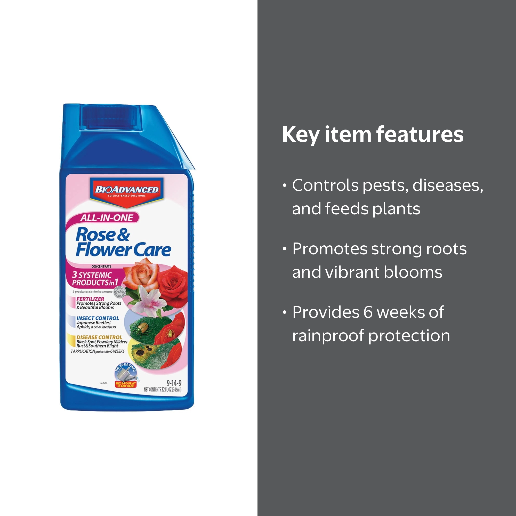 Bayer Advanced All In One Rose And Flower Care, 32 Oz, Fertilizer