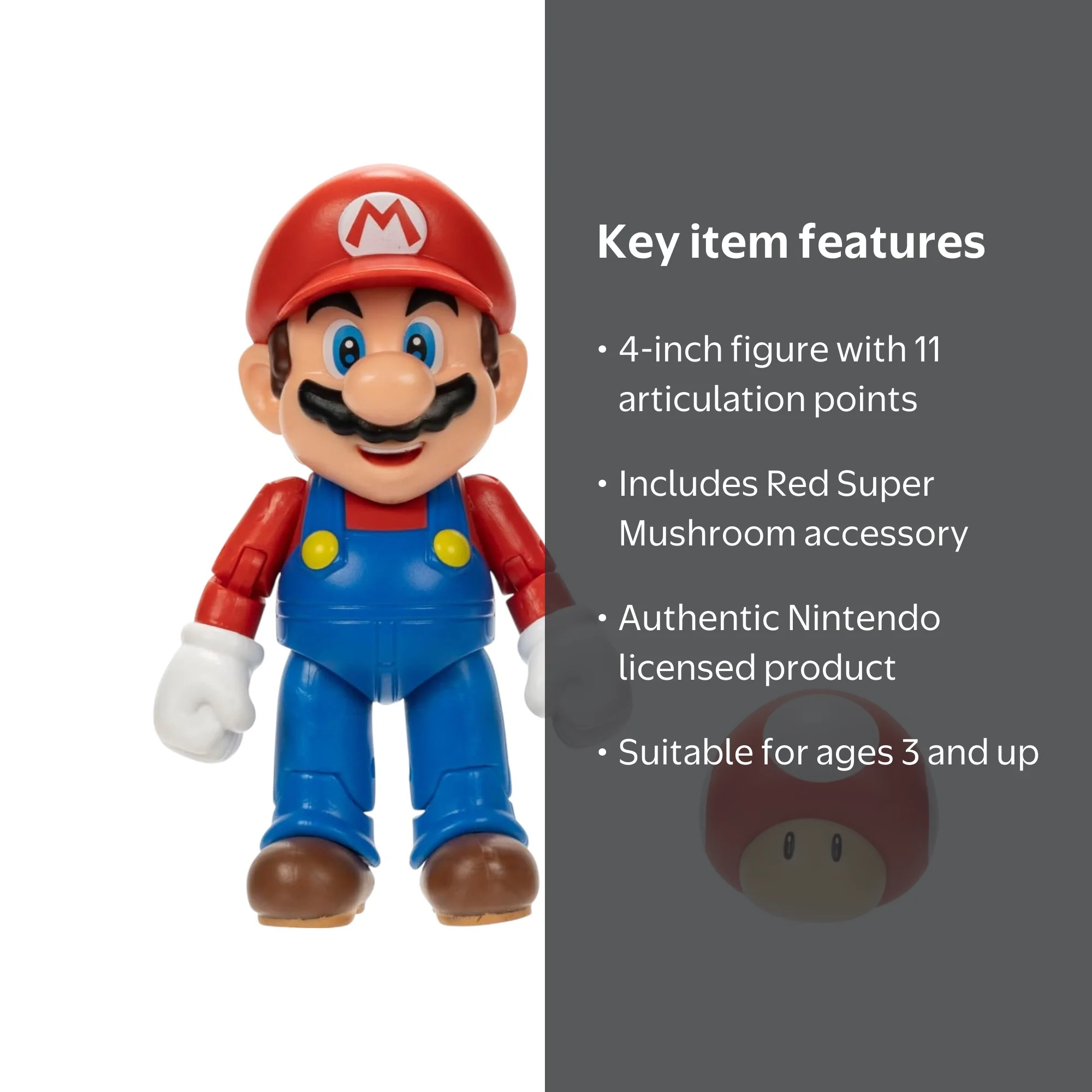 Nintendo Super Mario Bros Action Figure, Wave 29 with Super
