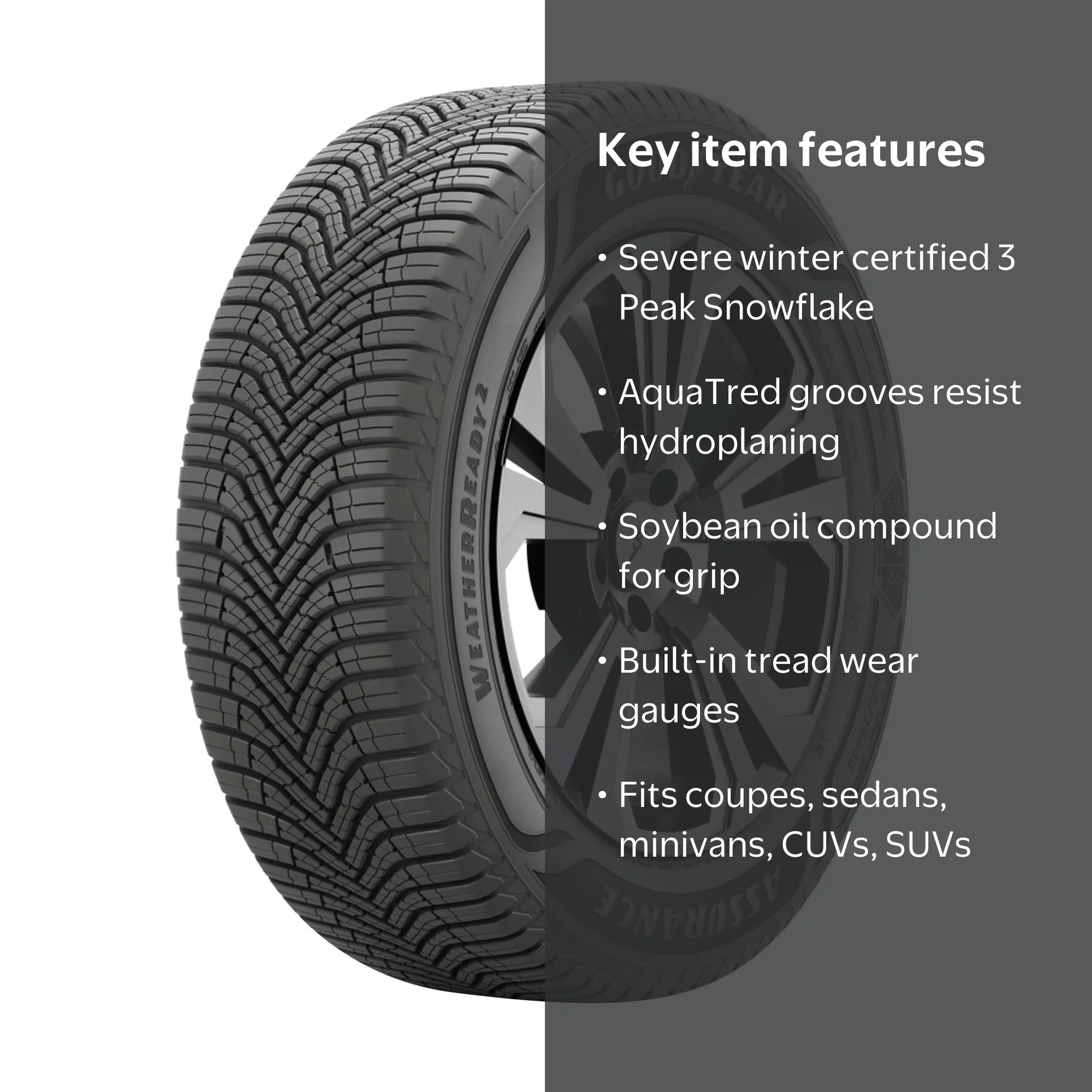 Goodyear Assurance WeatherReady 2 All Weather 255/60R18 112V XL