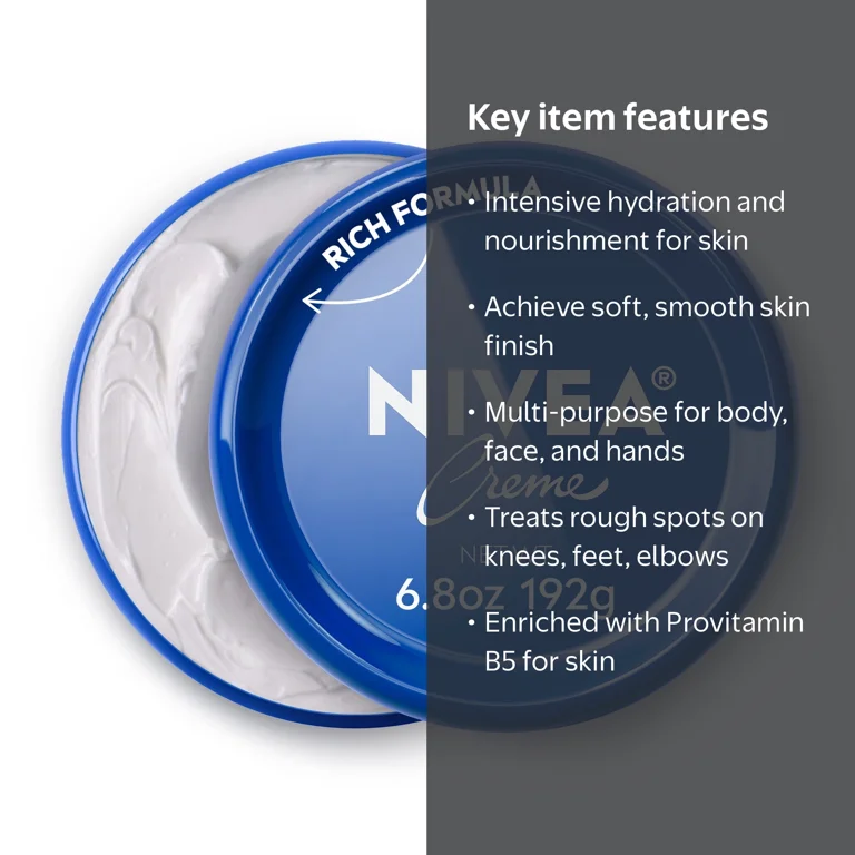 NIVEA Creme Body, Face and Hand Moisturizing Cream, Provitamin B5