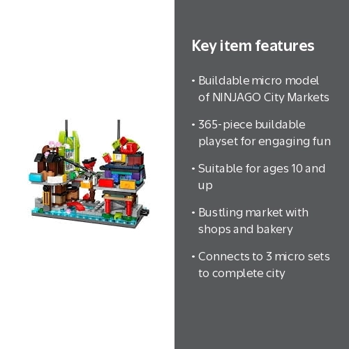 LEGO, Micro NINJAGO City Markets, 40706, 365 pieces - Walmart.com