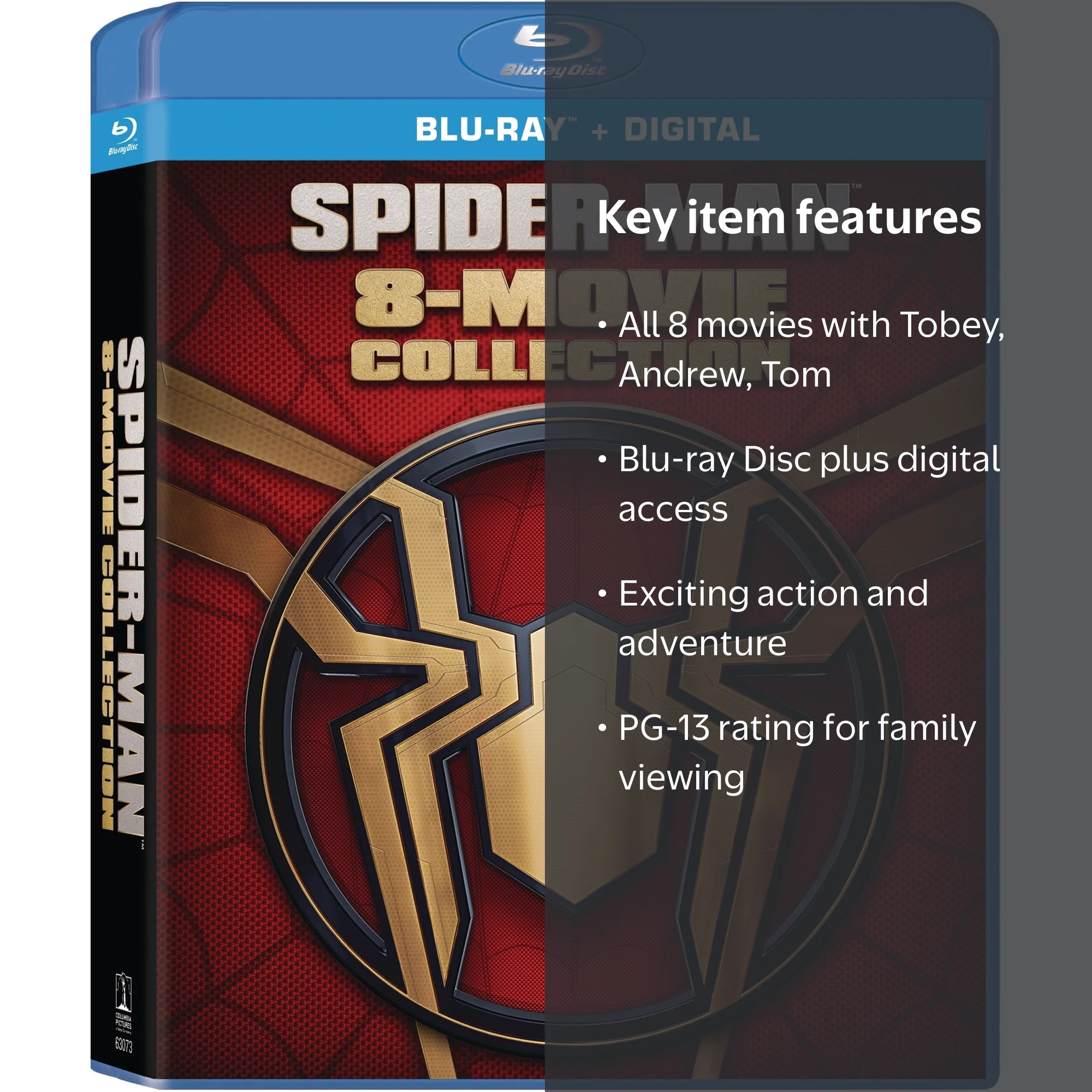 Marvel Multi Collection Spider-Man 8 Movie Pack Blu-ray + Digital