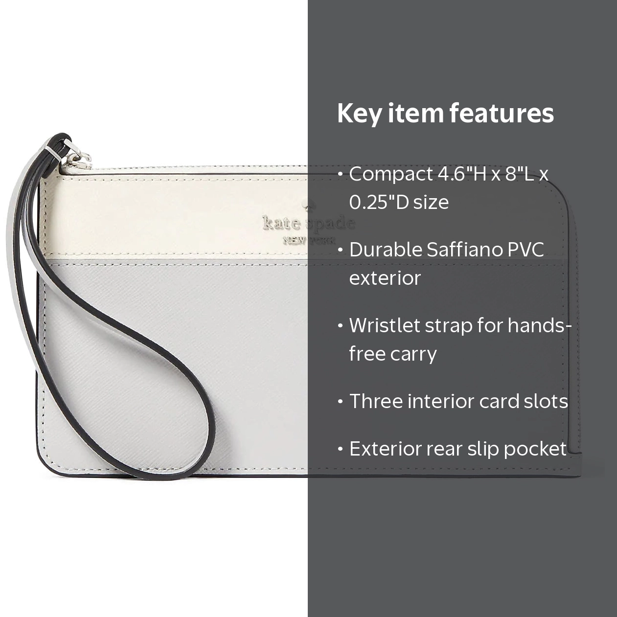 Kate Spade New York Women's Lucy Bicolor Medium L Zip Wristlet