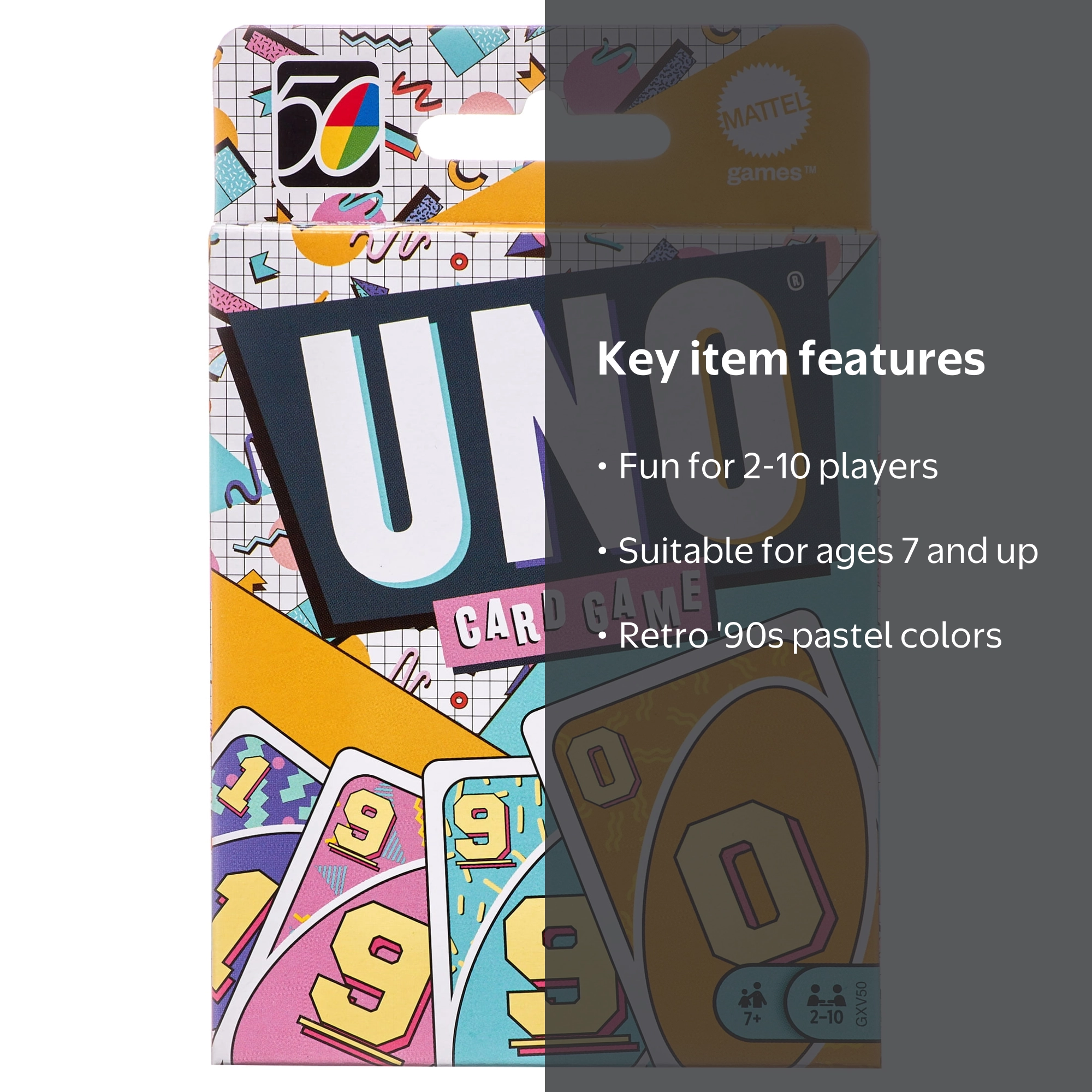 UNO Iconic Series 1990s Matching Card Game for 7 Year Olds & Up