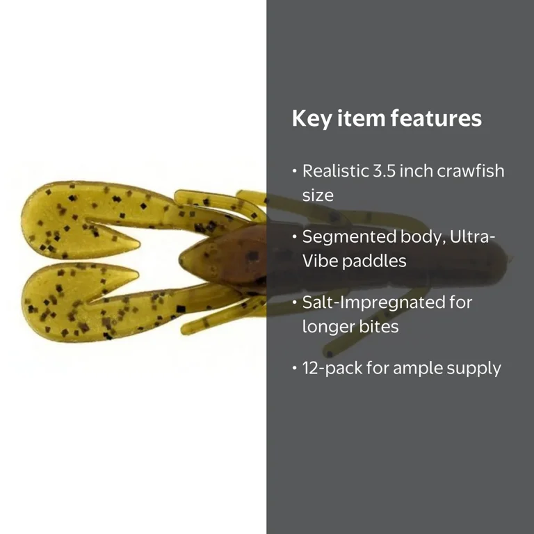 2 pack) Zoom U-V Speed Craw 3.5'' Green Pumpkin 12pk - Walmart.com