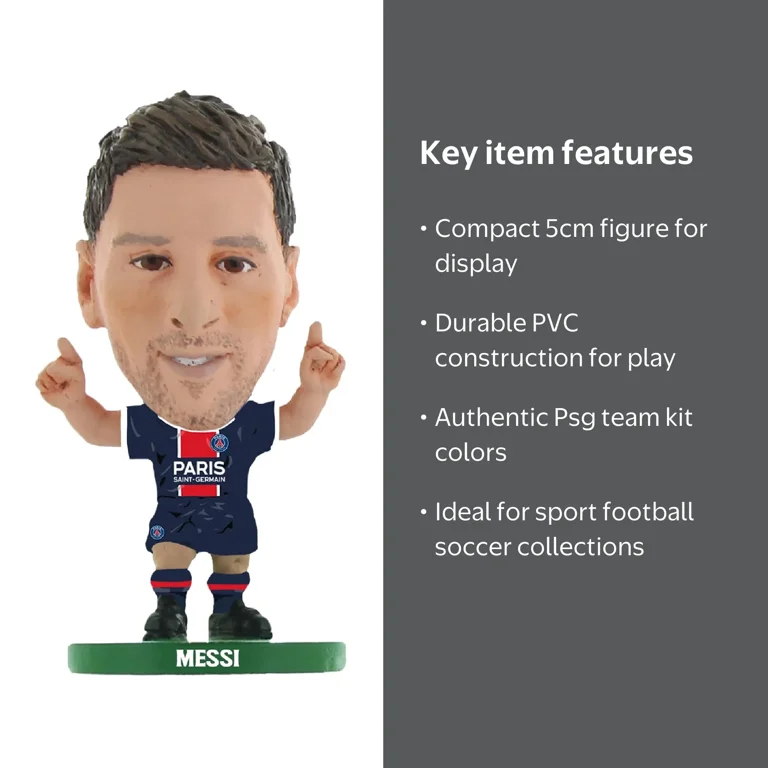 SoccerStarz SOC1565 PSG Lionel Messi Mini Football Figure, 5 cm