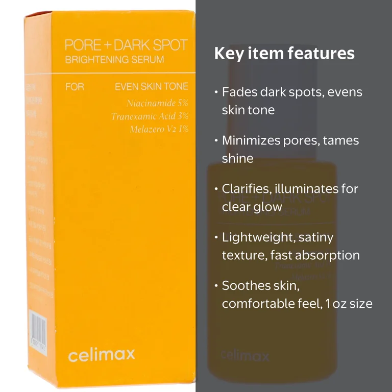 Celimax, Pore + Dark Spot Brightening Serum, 1.01 fl oz - Walmart.com