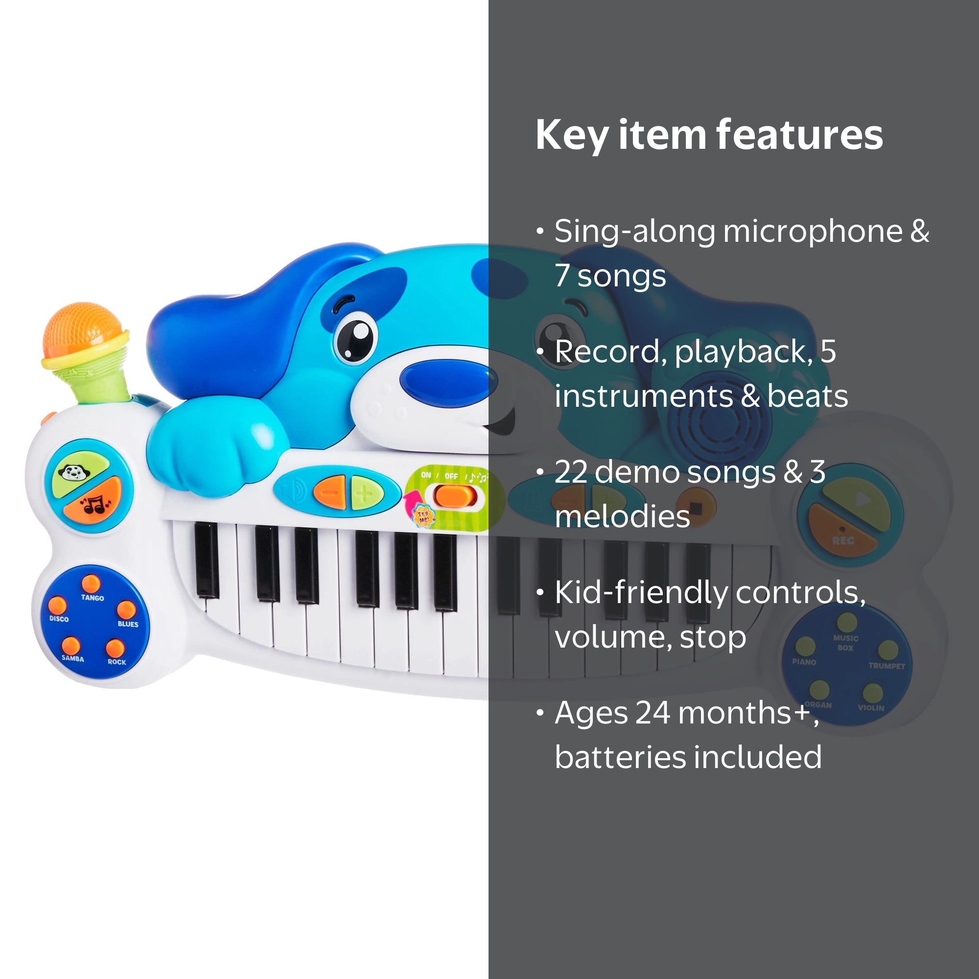 Spark Create Imagine Rolo's Keyboard Musical Instrument Toy, Baby