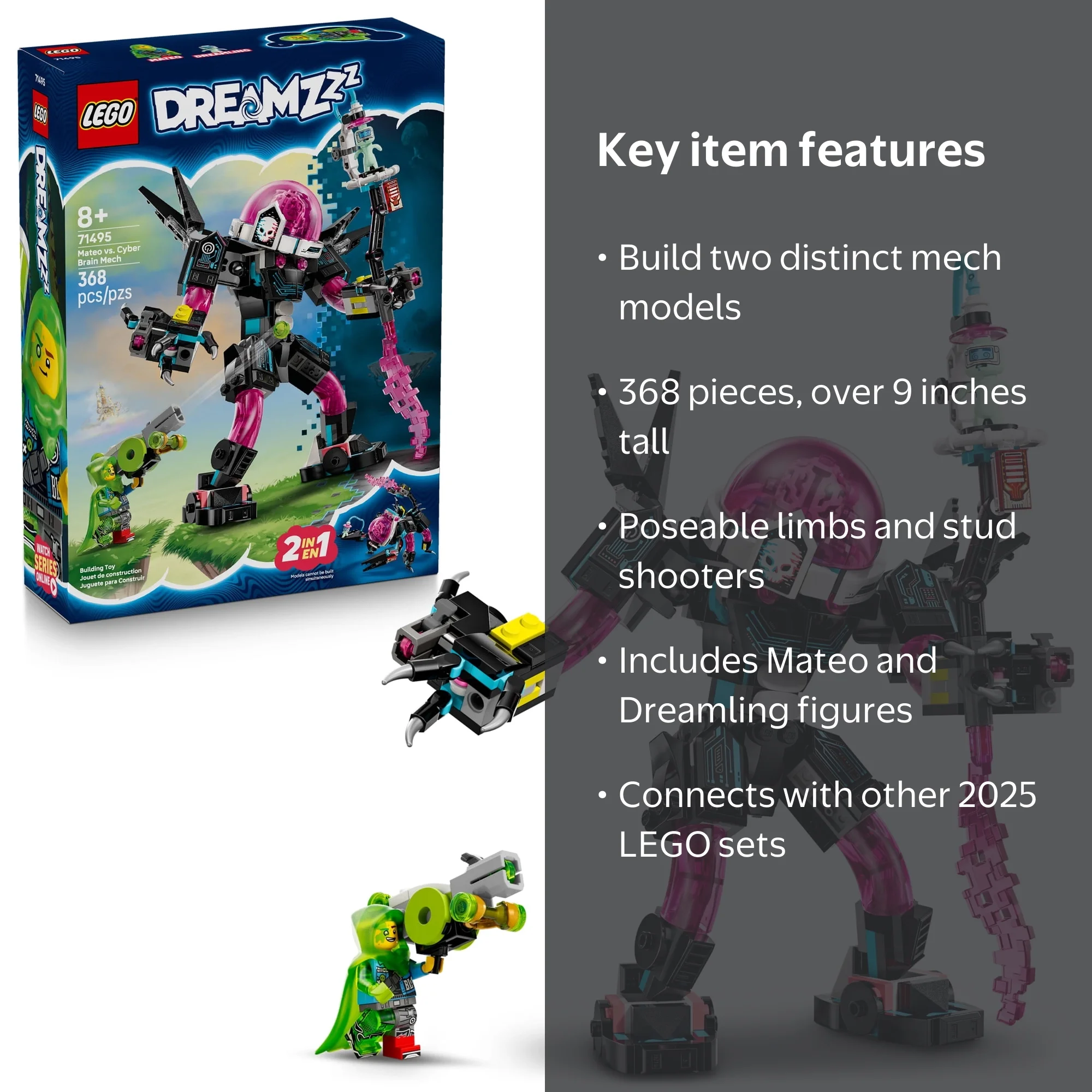 LEGO, Building Toy, 71495, Kids Age 8+ with Mateo and Cyber Brain
