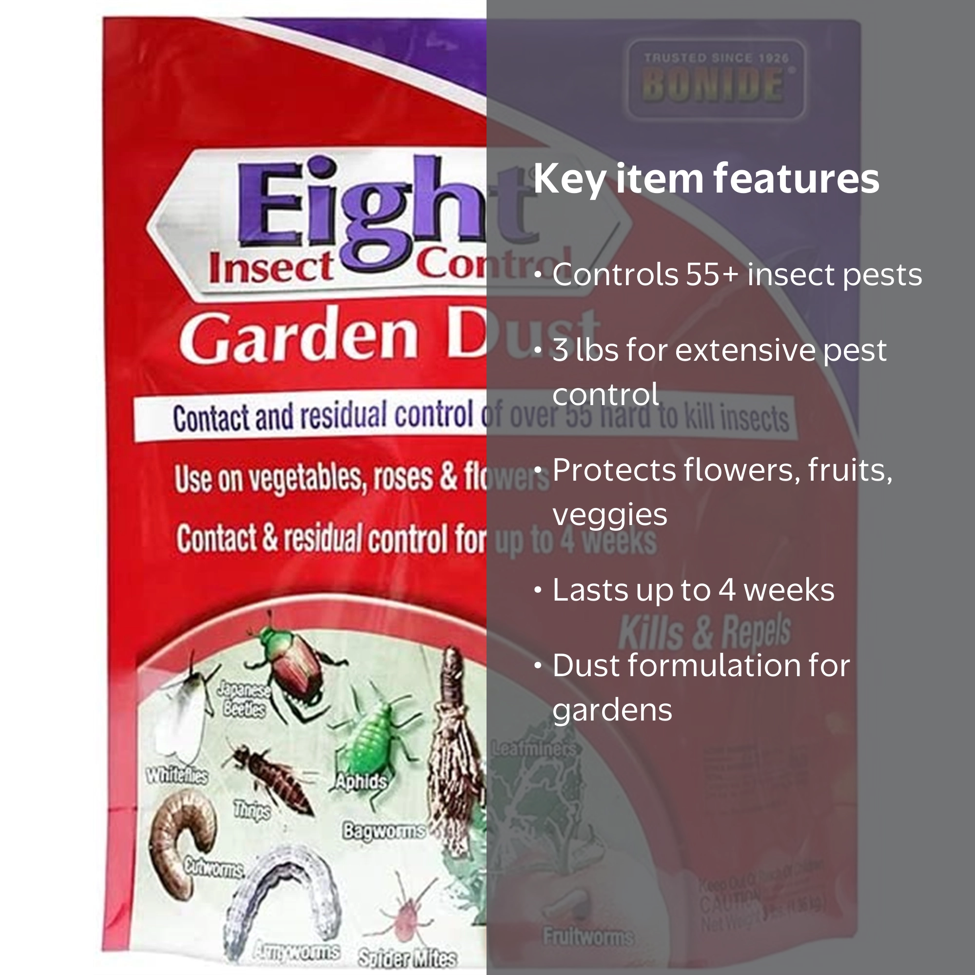 BONIDE Eight Insect Control Garden Dust 3 lbs Pest Control for