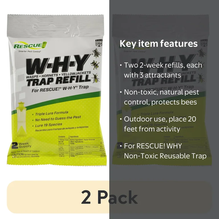 2 pack) (2 pack) RESCUE! Non-Toxic Wasp, Hornet, Yellowjacket Trap