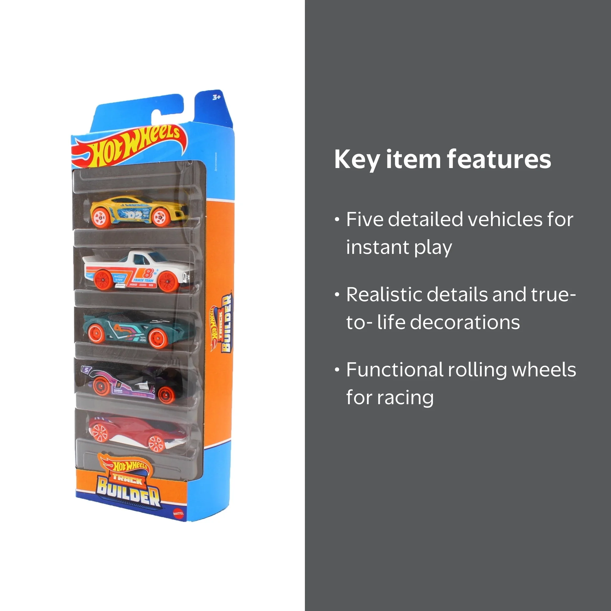 Hot Wheels 5 Pack, Track Builder System - Walmart.com