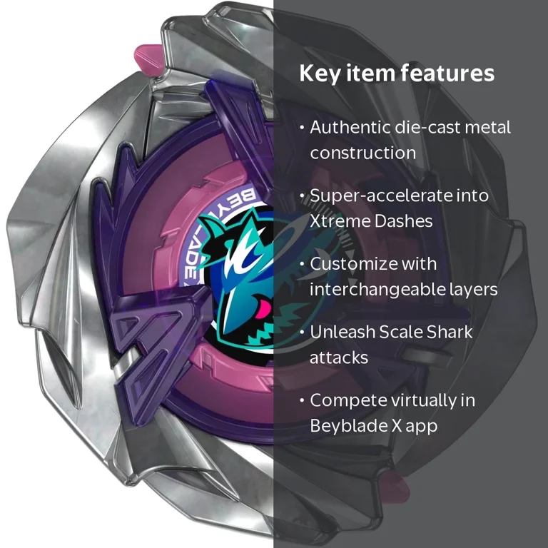BEYBLADE X UX-15 シャークスケイル 4-50 UF Beyblade, Beyblade X, Scale Shark 4-50UF Booster Pack - Walmart.com