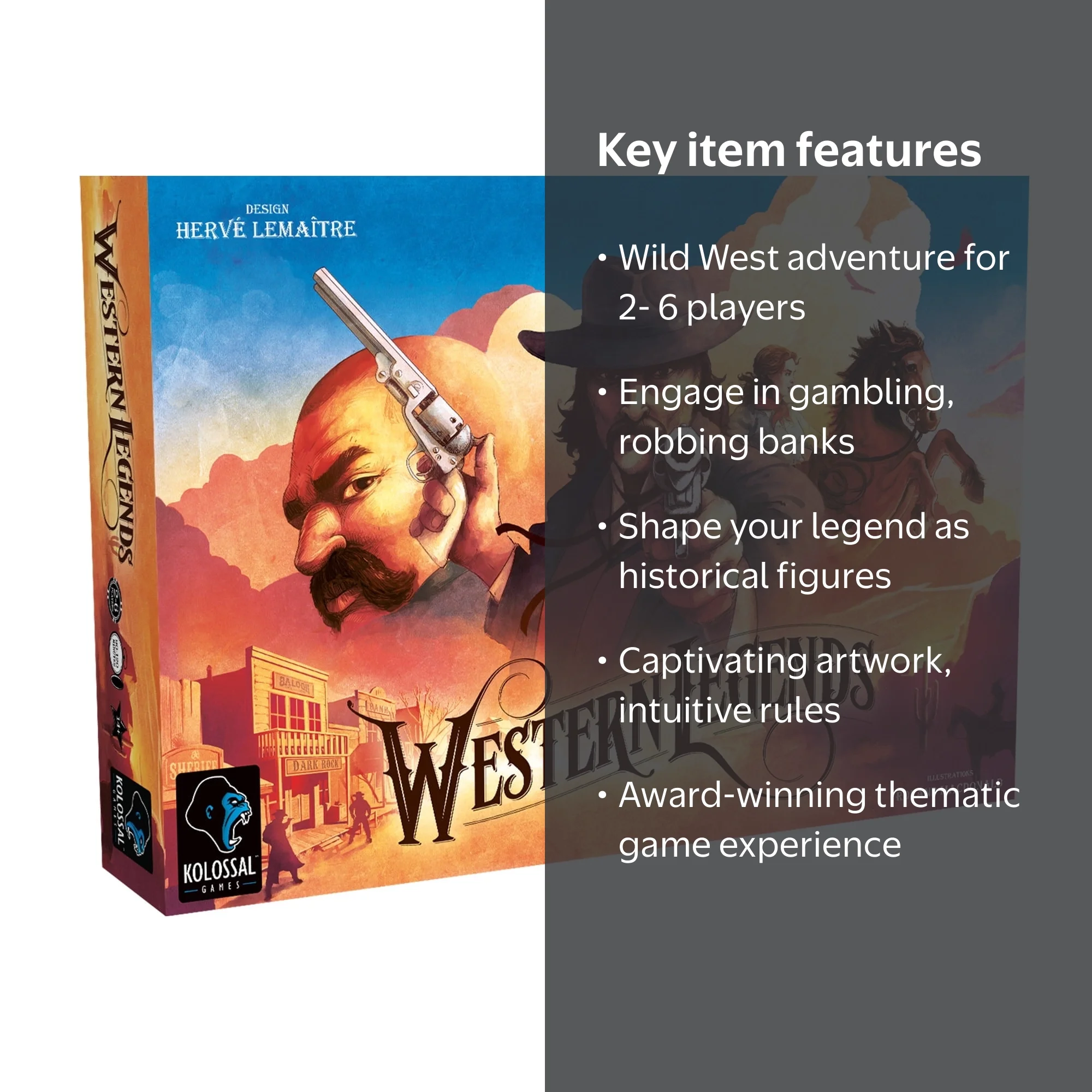Western Legends Board Game for Ages 14+, from Asmodee - Walmart.com