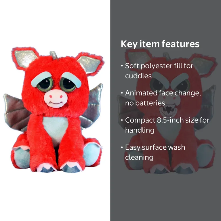 Feisty Pets Dark Age Dennis the Red Dragon - Walmart.com