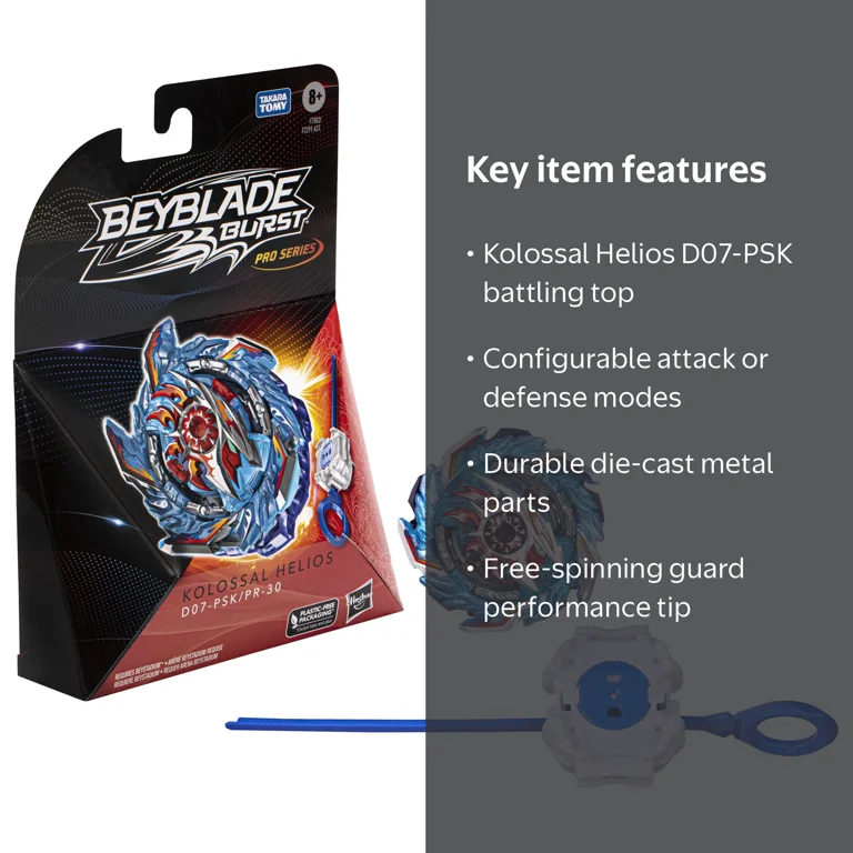 Beyblade, Spinning Top & Launcher, Kolossal Helios Pro Series D07