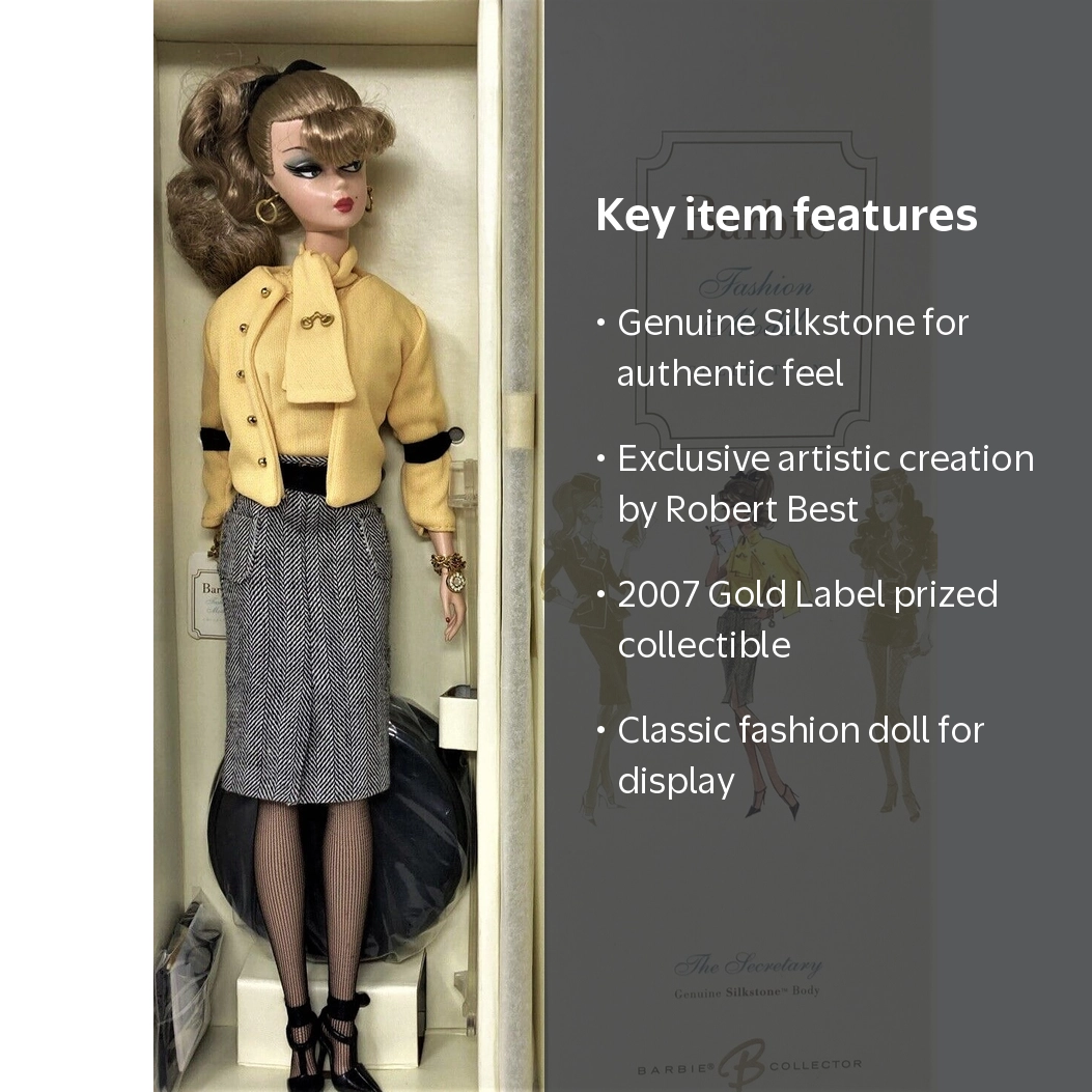 Barbie BFMC The Secretary Genuine Silkstone Doll Gold Label 2007