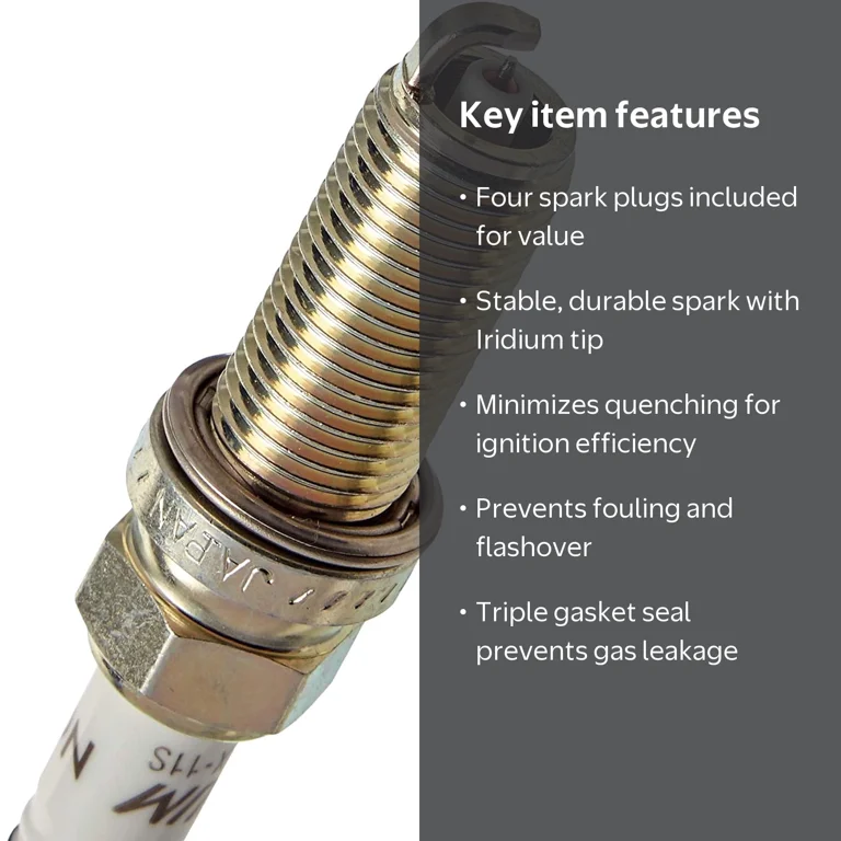 NGK LKAR7BIX-11S Iridium IX Spark Plug (93501 Iridium Ix), 4 Pack
