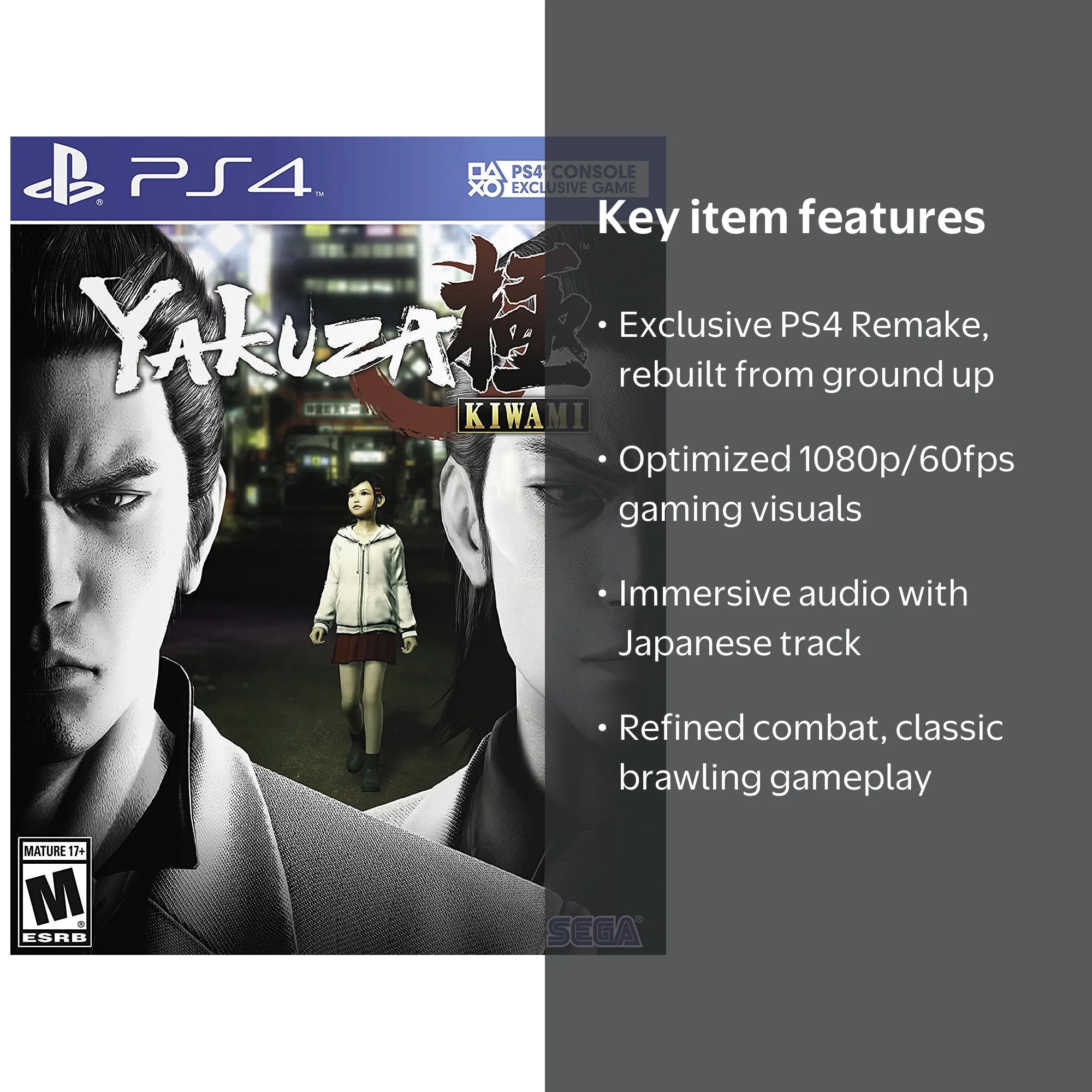 SEGA, PlayStation Hits, Yakuza Kiwami, PlayStation 4, HD remake