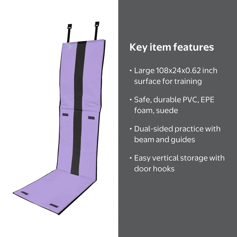 Justice 2-in 1 Handstand & Cartwheel Gymnastics Mat, Purple