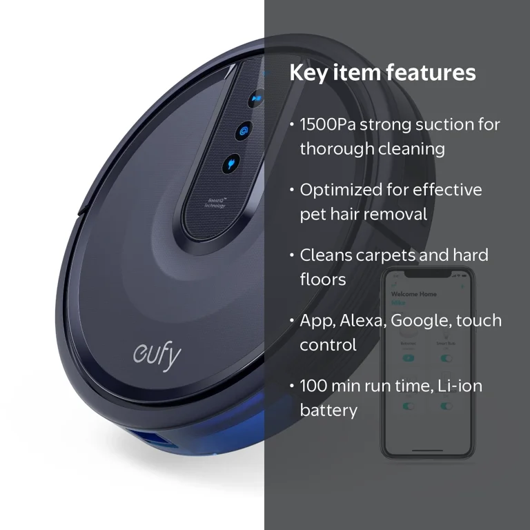 Anker Eufy 25C Wi-Fi Connected Robot Vacuum, Home Cleaning, Pet