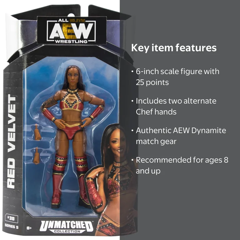 AEW Jazwares Red Velvet Unmatched 6-inch Articulated Action Figure