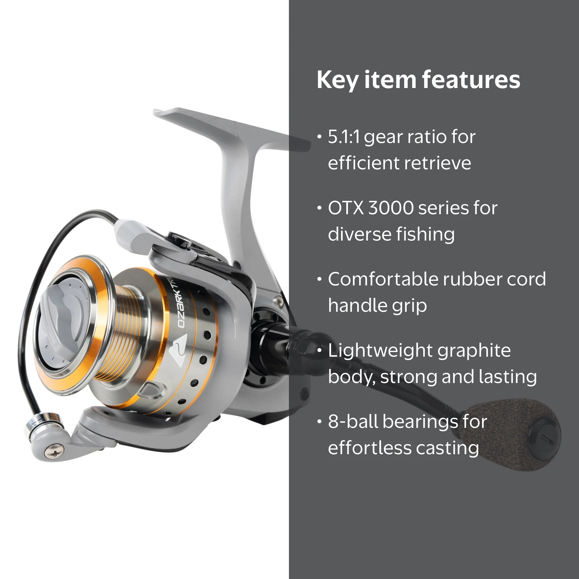 Ozark Trail OTEXPSPIN3000 8-Ball Bearings Otx 3000 Spinning