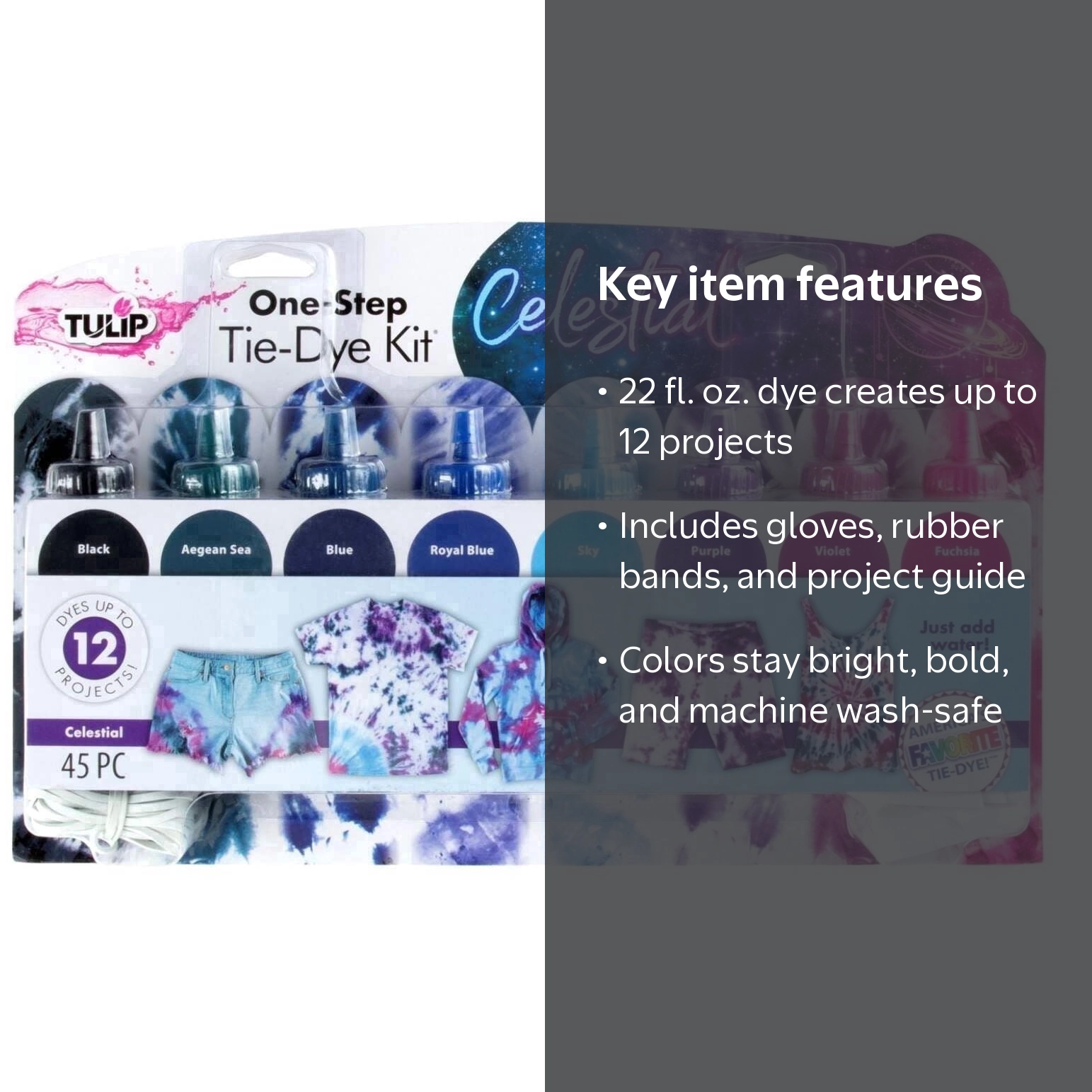 Tulip, Tie-Dye Kit, 8-Color, Celestial, Galaxy of Colors - Walmart.com