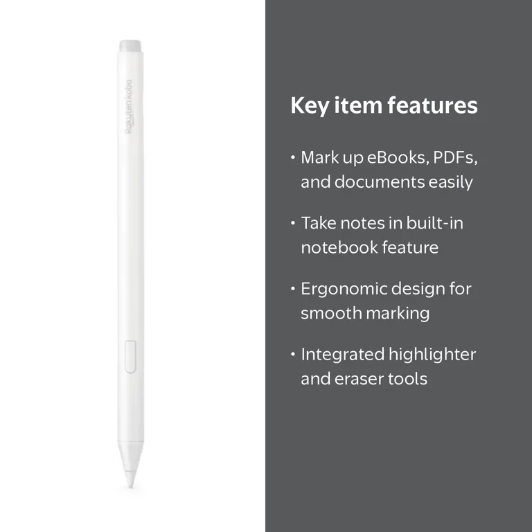 Kobo, Stylus 2, USB-C Rechargeable, Compatible with Kobo Elipsa 2E