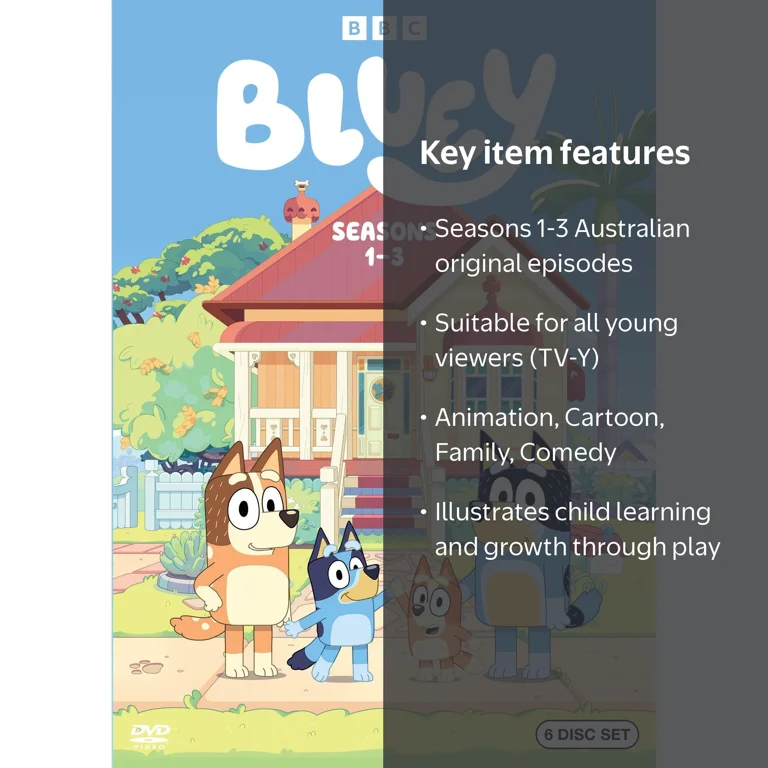BBC Bluey: Seasons 1-3 DVD, Includes original episodes, Family