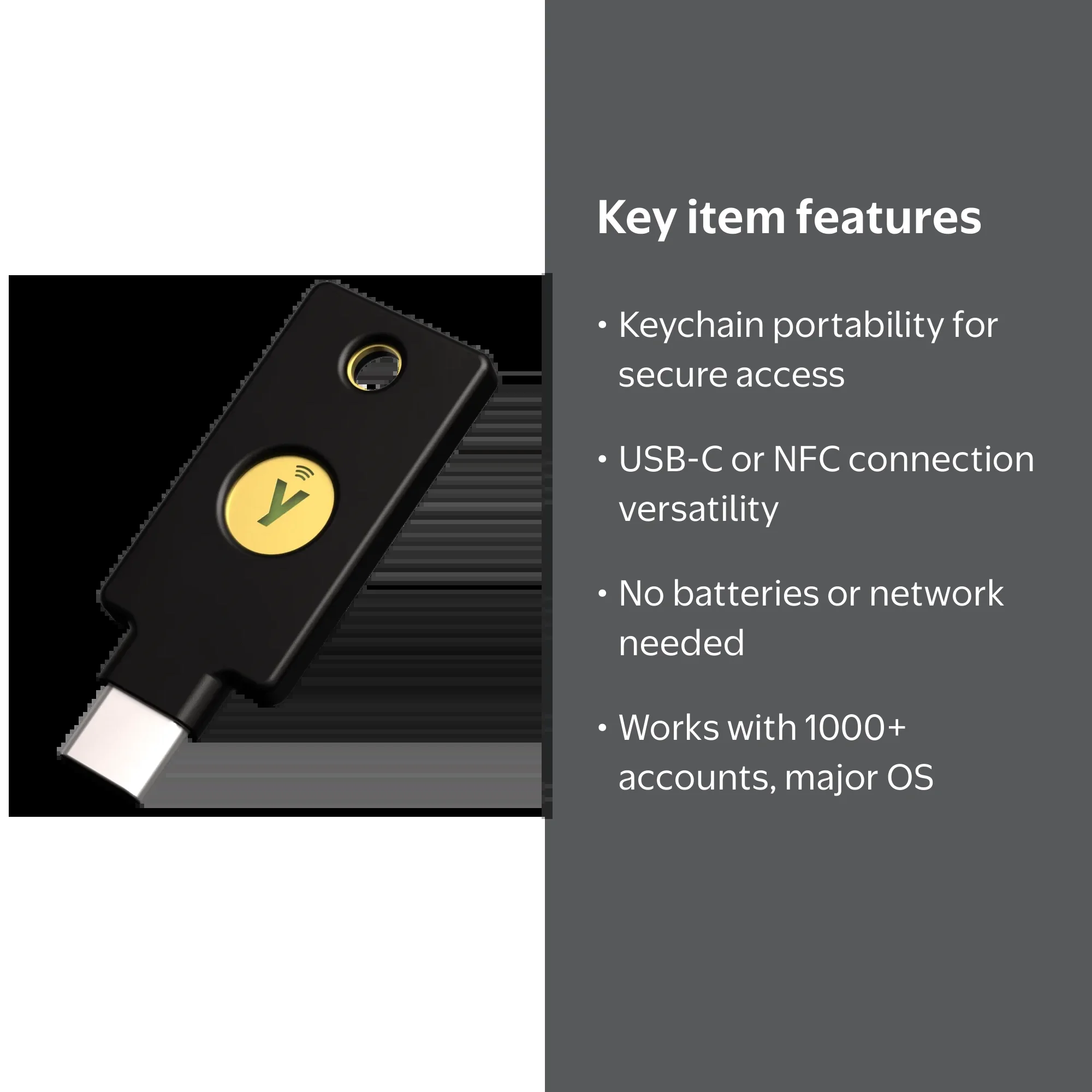 Yubico - YubiKey 5C NFC - Multi-factor authentication (MFA